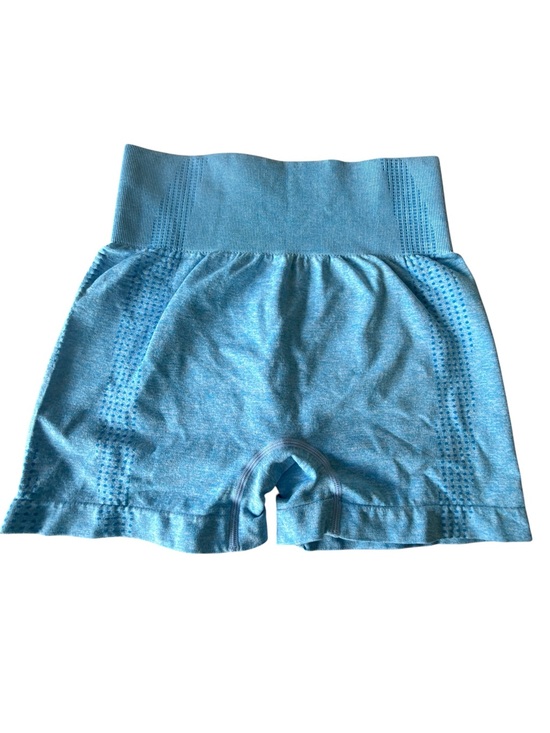 No brand Pants - High-Waist Sculpting Athletic Shorts - Light Blue